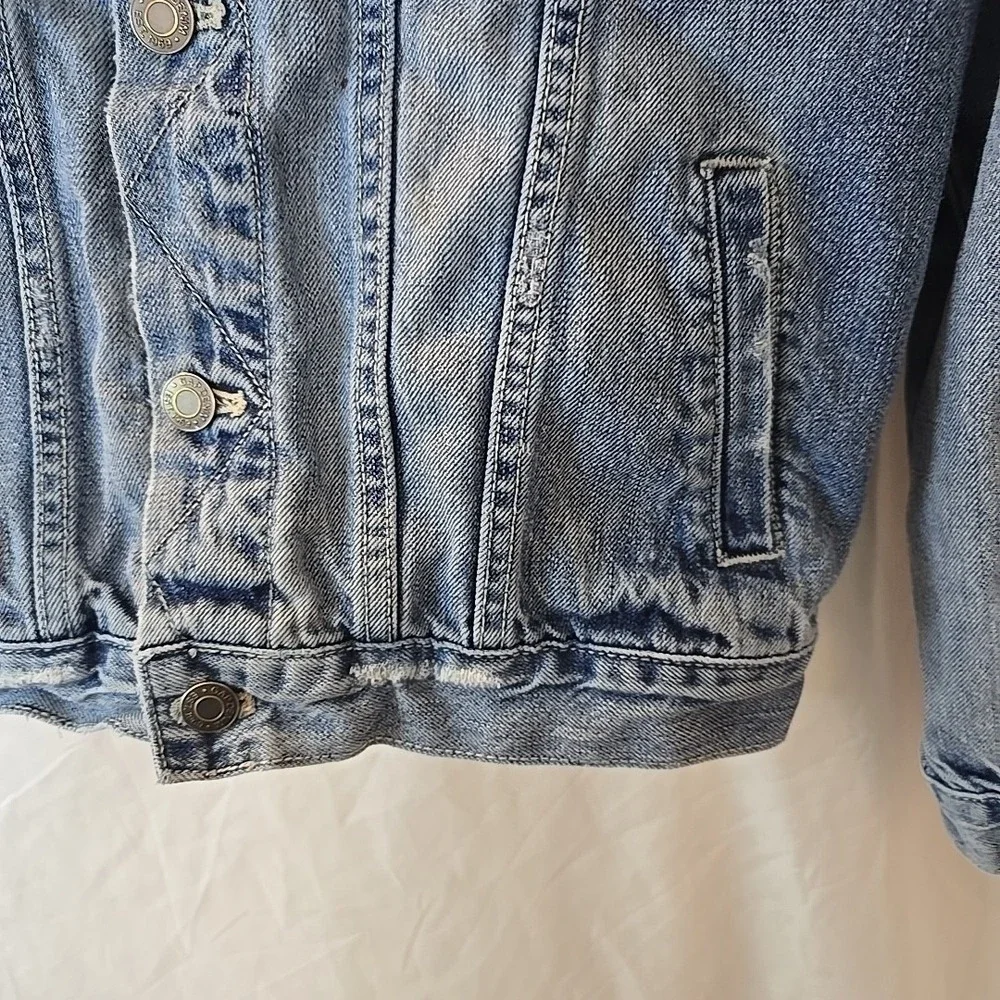 Gap Kids Star Wars Millennium Falcon Denim‎ Jean Jacket Size L Husky Distressed